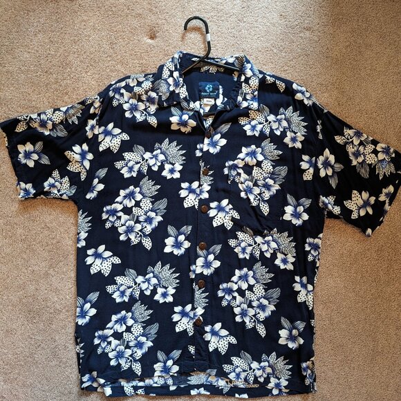 MANGO MOON Men's Hawaiian short sleeve - Picture 3 of 5